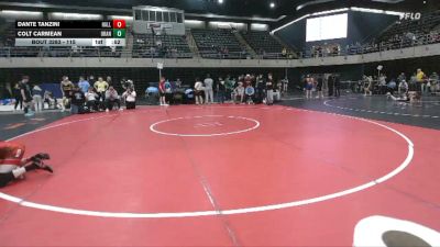 115 lbs Consi Of 8 #2 - Dante Tanzini, Hallstead vs Colt Carmean, Orangeville