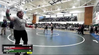 150 lbs Champ. Round 1 - Sergio Gomez, St. John Bosco vs Hugh Saetia, Mira Costa