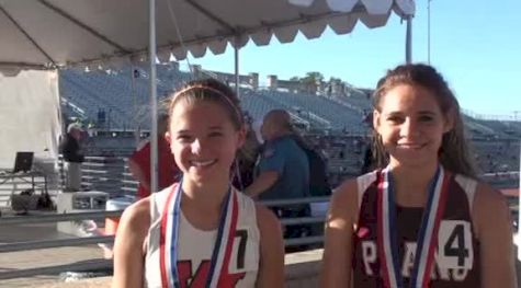 Madi McLellan (Freshman!) and Rachel Johnson 1-2 girls 5A 3200 2011 Texas UIL State Finals