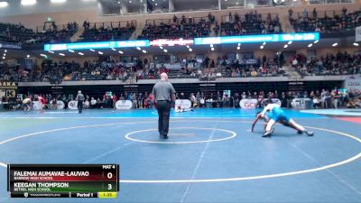 140 lbs Champ. Round 1 - Falemai Aumavae-Lauvao, Barrow High School vs Keegan Thompson, Bethel High School