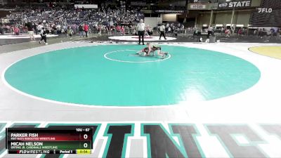 67 lbs Cons. Round 5 - Parker Fish, Mat Rats Rebooted Wrestling vs Micah Nelson, Orting Jr. Cardinals Wrestling