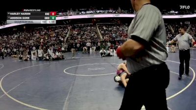 114 lbs Quarterfinal - Addison Gore, Garner Magnet High School vs Harley Hardin, Hoke County