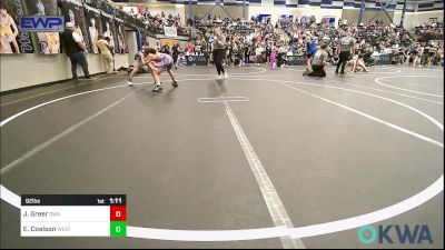 92 lbs Quarterfinal - Jett Greer, Shelton Wrestling Academy vs Everette Coalson, Weatherford Youth Wrestling