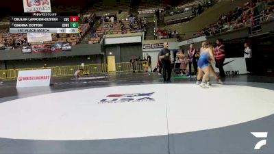 Schoolgirls - 165 lbs 1st Place Match - Delilah Laffoon-Dustan, Siskiyou Wrestling Club vs Gianna Cotton, Central Catholic Wrestling Club