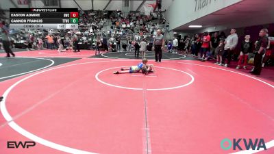 52 lbs Consi Of 4 - Easton Admire, Berryhill Wrestling Club vs Cannon Francis, Team Tulsa Wrestling Club