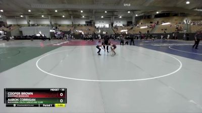 55 lbs Semifinal - Cooper Brown, Backyard Brawlers vs Aaron Corrigan, Buckhorn Youth Wrestling Club