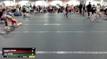 64 lbs Round 4 (8 Team) - Asa Mann, Black Fox Wrestling vs Danny Spicer, Kraken