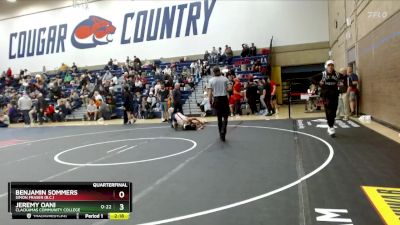 125 lbs Quarterfinal - Benjamin Sommers, Simon Fraser (B.C.) vs Jeremy Oani, Clackamas Community College