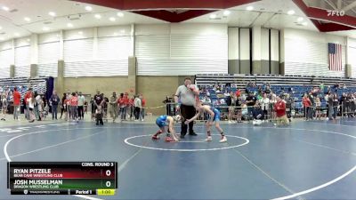 70 lbs Cons. Round 3 - Ryan Pitzele, Bear Cave Wrestling Club vs Josh Musselman, Dragon Wrestling Club