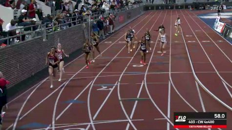 Watch College Women's College 4x400 Relay Prelims (Event 403) Heat 3 At 2026 Penn Relays