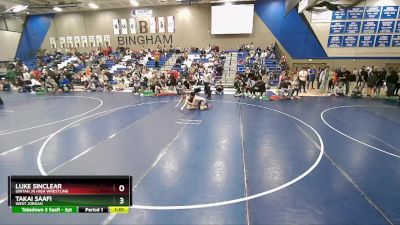 165 lbs Cons. Round 1 - Luke Sinclear, Uintah Jr High Wrestling vs Takai Saafi, West Jordan