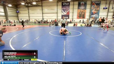 96 lbs Rd# 10- 4:00pm Saturday Final Pool - Evan Boesch, No Escape W.A. vs Nolan Petit, NCWAY National Team