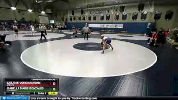 121 lbs Championship Bracket - Lailanie Vongnakhone, Sanger vs Isabella Marie Gonzales, Clovis East