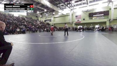 132 lbs Quarterfinal - Manuel Miranda, BANNING vs Matthew Ramos Bolanos, MONROE