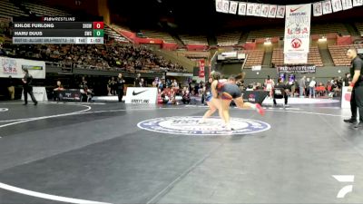 Champ. Round 1 - Khloe Furlong, Selma High School Wrestling vs Haru Duus, Sunnyvale Wrestling Club