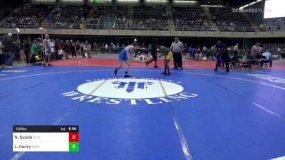 130 lbs Consi Of 8 #1 - Nasir Goode, Petersburg vs Logan Henry, Pasadena