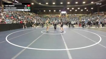 190 lbs Quarterfinal - Izzy Renfro, Basehor-Linwood HS vs Jaycee Crumet, Kansas City - Turner HS