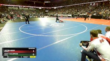 D1-126 lbs Semifinal - Matt Haldiman, Milton vs Jacob Herm, Neenah