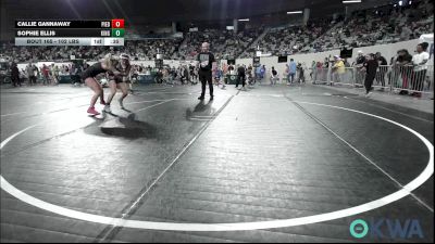102 lbs Consi Of 8 #2 - Callie Gannaway, Piedmont vs Sophie Ellis, Kingfisher YellowJackets