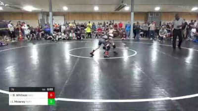 78 lbs Consi Of 16 #2 - Beckett Whitson, Greencastle vs Isaiah Mowrey, Montgomery