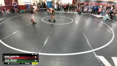 132 lbs Cons. Round 2 - Mark Hamilton, Rock Springs vs Jesse Brown, Greybull/Riverside