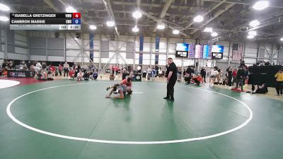 76 kg Cons. Quarters - Isabella Gretzinger, Vision Wrestling vs Cameron Massie, Cowgirls Wrestling Club