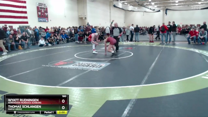 160 lbs Champ. Round 1 - Wyatt Rudningen, Kerkhoven-Murdock-Sunburg vs ...