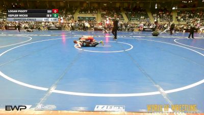 88 lbs Quarterfinal - Logan Pigott, Siouxland Wrestling Academy vs Kepler Wicks, FM Wrestling Club