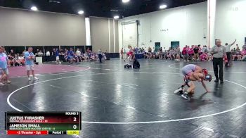 120 lbs Round 3 (16 Team) - Justus Thrasher, Indiana Smackdown Gold vs Jameson Small, Nebraska Green Machine (Dev B)