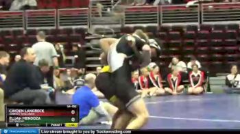3 lbs Cons. Round 2 - Cayden Langreck, Waverly-Shell Rock vs Elijah Mendoza, Bettendorf