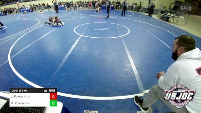 80 lbs Consi Of 8 #1 - Jaxson Fowler, Scrap Yard Training vs Mason Fowler, Ada Eagle Fang Wrestling