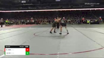 D4-215 lbs Quarterfinal - Grayson Orr, New Lothrop vs Grady Iobe, Union City