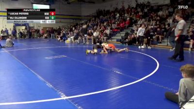 113 lbs Quarterfinal - Eli Ollinger, Vinton-Shellsburg vs Lucas Peters, West Delaware, Manchester