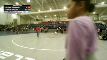 96 lbs 1st Place Match - Braden Thompson, Fruita Monument vs Statlyn Williams, Sublime Wrestling Academy