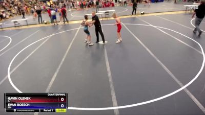 98 lbs Quarterfinal - Gavin Olenek, IL vs Evan Boesch, MN