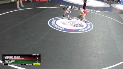 100 lbs Semifinal - Kiana Lien, California vs Vanessa Rocha, Alisal High School Wrestling