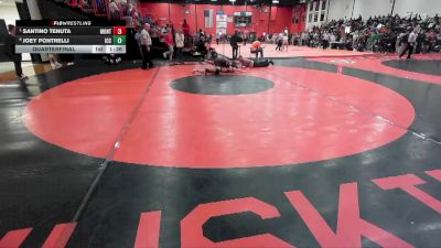 165 lbs Quarterfinal - Santino Tenuta, Lombard (MONTINI) vs Joey Pontrelli, Elmhusrt (IC CATHOLIC)