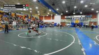 113 lbs Cons. Round 2 - Ethan Waxberg, Calabasas vs Sebastian Lopez, Rim Of The World