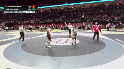 126 lbs Cons. Semis - Lincoln Rohr, Mass. Perry vs A.J. Dubendorfer, Whitmer