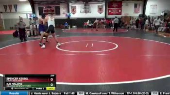 220 lbs Round 3 - Spencer Kessel, Louisa-Muscatine vs Kai Malone, Columbus Community/WMU