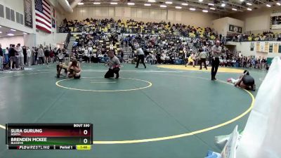 120 lbs Quarterfinal - Sura Gurung, NORTH vs Brenden McKee, BUCKEYE