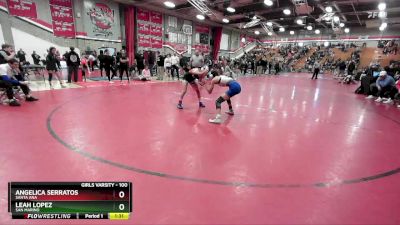 100 lbs Quarterfinal - Leah Lopez, San Marino vs Angelica Serratos, Santa Ana