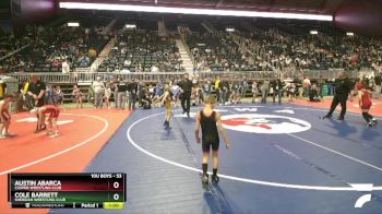 53 lbs Champ. Round 1 - Cole Barrett, Sheridan Wrestling Club vs Austin Abarca, Casper Wrestling Club