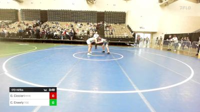 170-H2 lbs Semifinal - Giuseppe Cicciari, Rhino Wrestling vs Cameron Crawly, Tiger Wrestling Club (TWC)