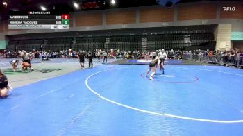 130 lbs Cons. Round 2 - Ximena Vazquez, Del Oro vs Jayden Uhl, Vintage