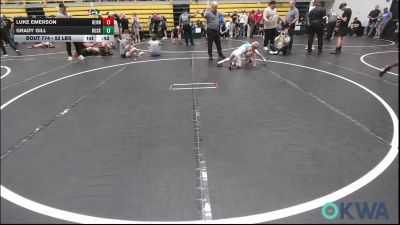 52 lbs Consolation - Luke Emerson, Hennessey Takedown Club vs Grady Gill, Huskey Wrestling Club