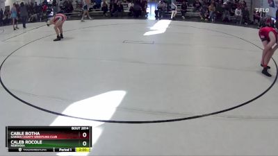 123 lbs Champ. Round 1 - Caleb Rocole, Nebraska vs Cable Botha, Garden County Wrestling Club