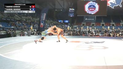 150 lbs Cons. Sub-rd Of 16 - Hunter Gordon, Texas vs Samuel Gehring, Wisconsin