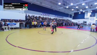 120 lbs Champ. Round 1 - Paulo Valdez, Hesperia vs Eric Lopez, Santa Ana