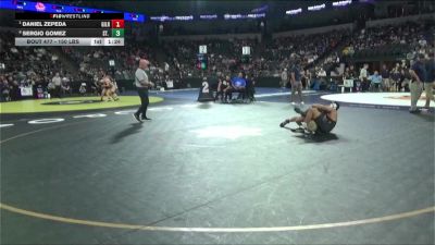 150 lbs Quarterfinal - Daniel Zepeda, Gilroy (CC) vs Sergio Gomez, St. John Bosco (SS)